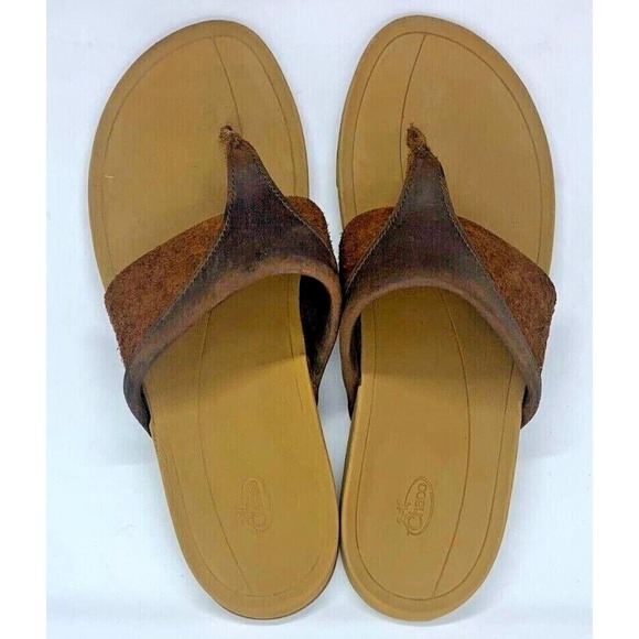 Chaco Leather Sandals in Brown and Tan - Picture 2 of 9